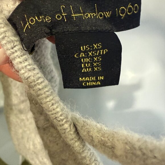 House of Harlow 1960 Gray Cable Knit Cardigan and Tank Set - Size XS - New - Picture 6 of 6